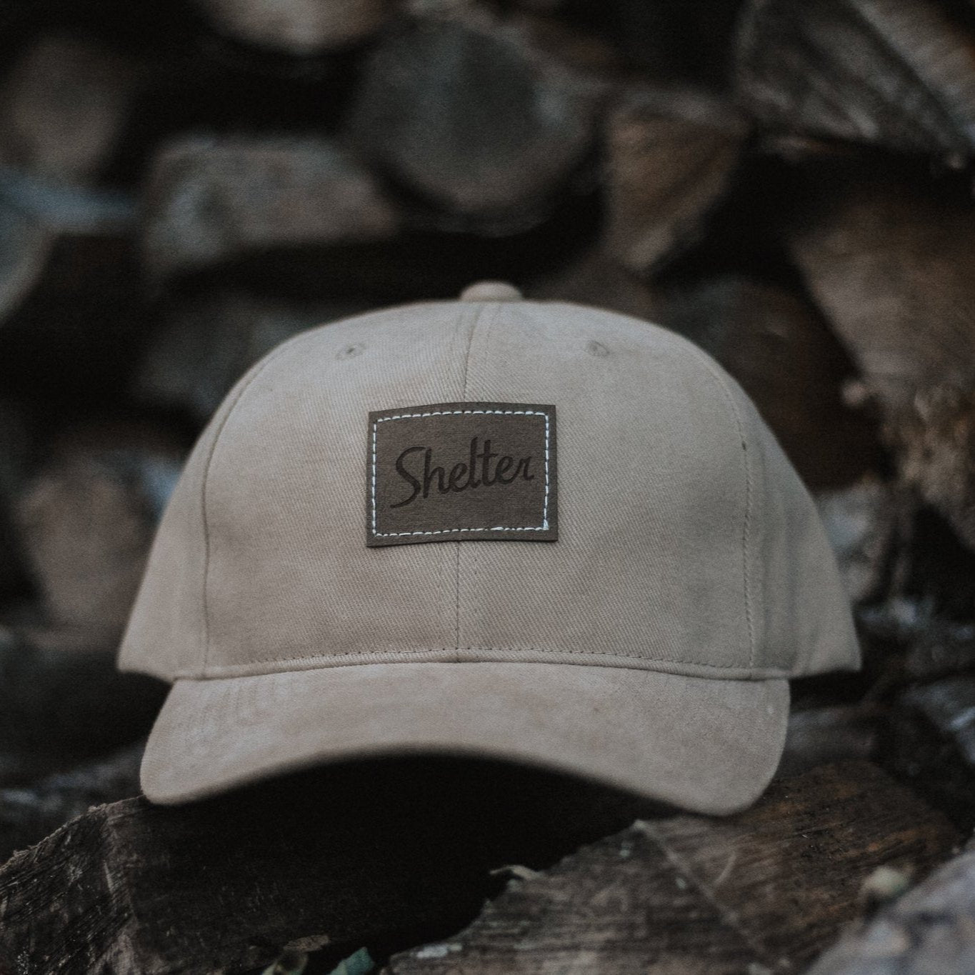 Casquette de coton sergé parallèle diagonal Shelter couleur argile vintage