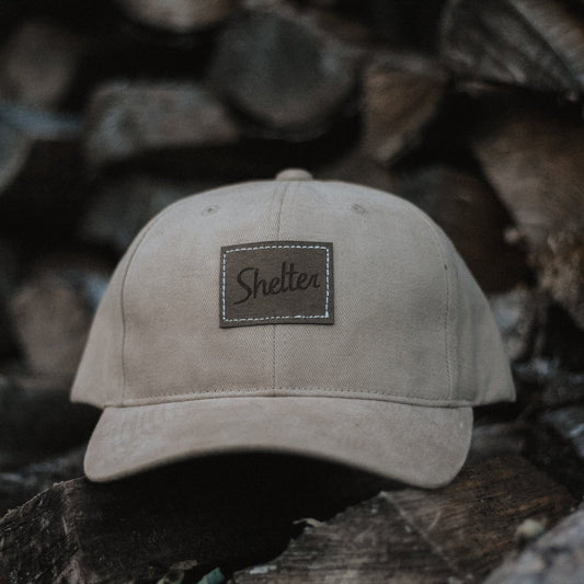 Casquette de coton sergé parallèle diagonal Shelter couleur argile vintage