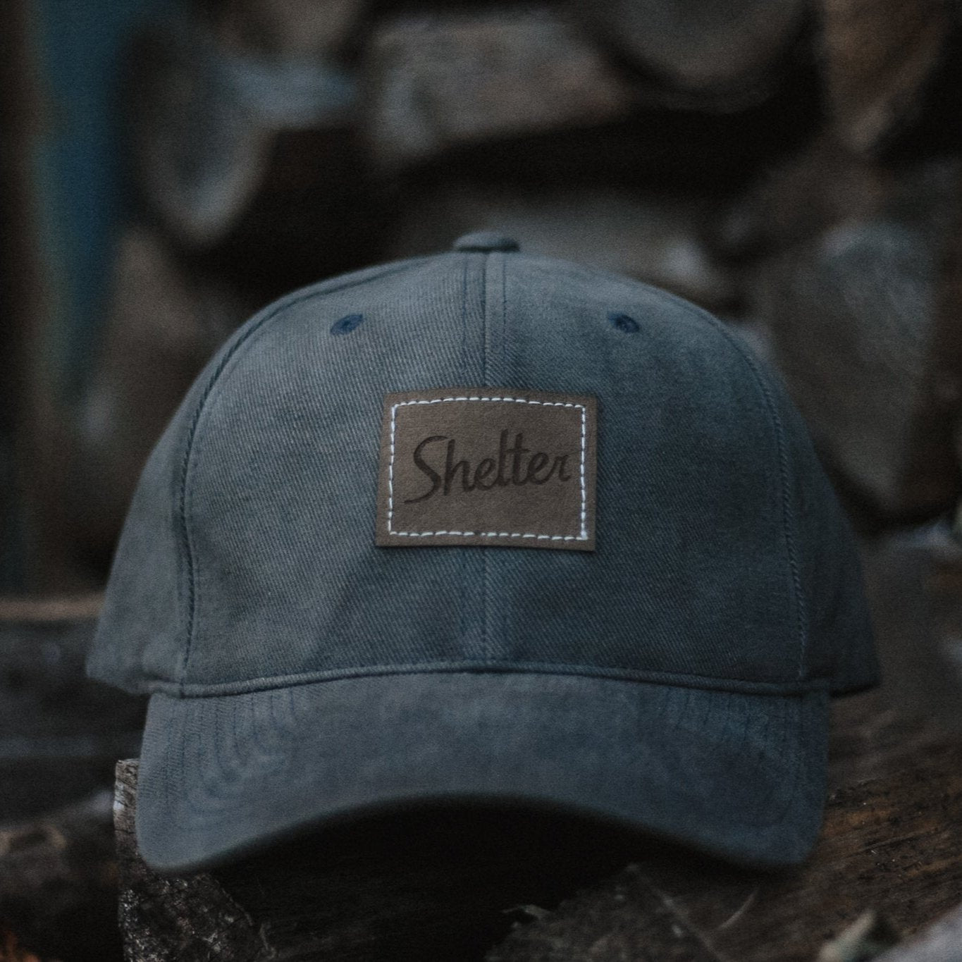 Casquette de coton sergé parallèle diagonal Shelter couleur pelican vintage